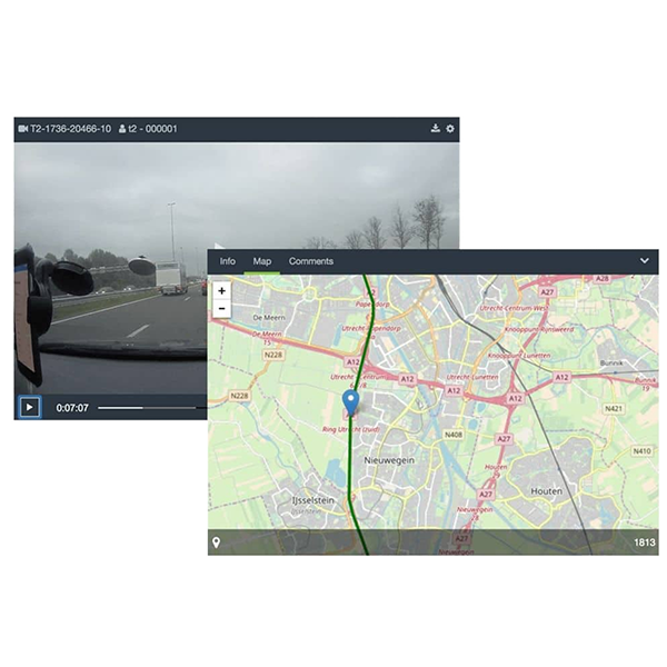 Lokalizacja GPS kamery Bodycam - ZEPCAM Manager