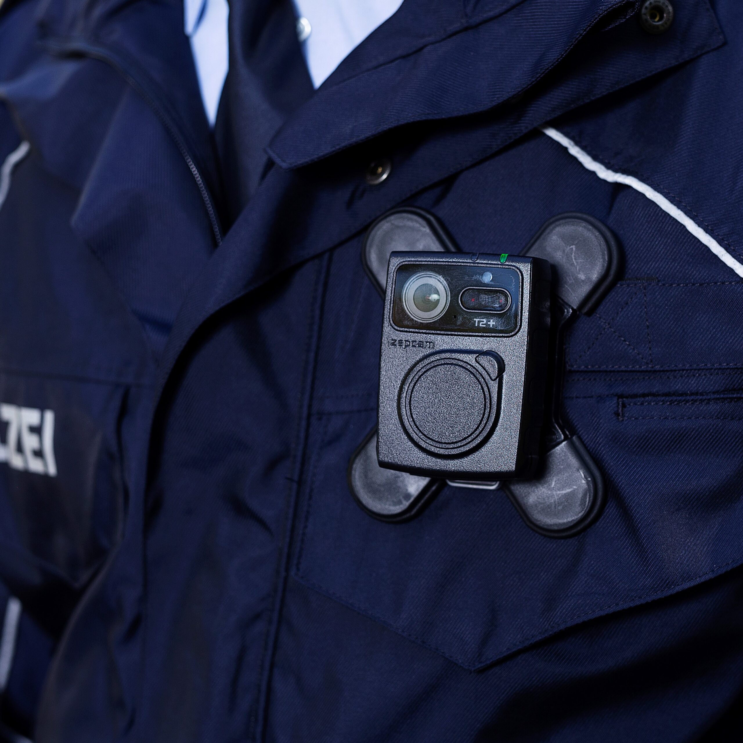 soportes para cámaras corporales de la policía